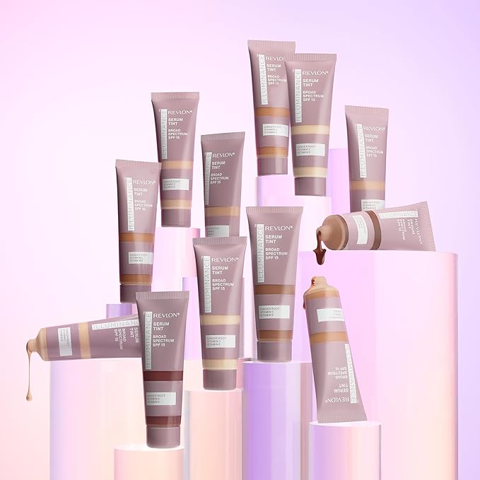 Revlon Illuminance Tinted Serum, Triple Hyaluronic Acid, Evens Out Skin Tone Over Time and Hydrates All Day, SPF 15, 405 Hazel, 0.94 fl oz.