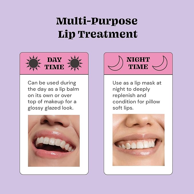 Glossmetics Lychee-Berry Overnight Lip Mask - Hydrating, Moisturizing Lip Balm for Soft, Smooth Lips