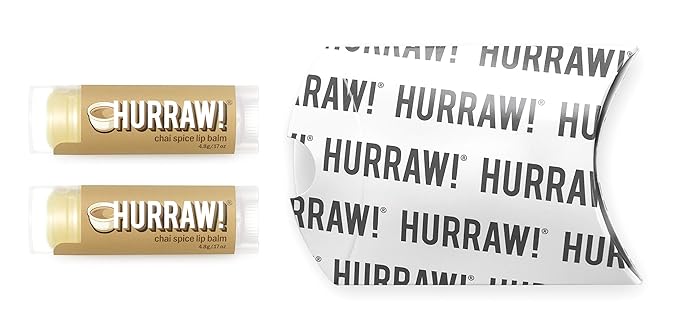 Hurraw! Chai Spice Lip Balm, 2 Pack: Organic, Certified Vegan, Cruelty and Gluten Free. Non-GMO, 100% Natural Ingredients. Bee, Shea, Soy and Palm Free. Made in USA