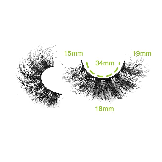 FANXITON Mink Lashes False Eyelashes Dramatic Full Mink Lashes Wispy 19 MM Natural Look 3D Fake Eyelashes 10 Pairs Pack