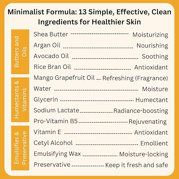 RaGaNaturals Natural Mango Shea Butter Lotion - Tropical Lotion with Vitamin E, B5, Argan & Avocado Oil - Refreshing, Hydrating & Nourishing Moisturizer - Vegan, Cruelty-Free & Paraben Free - 8 Oz