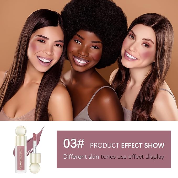 Liquid Blush, Soft Cream Liquid Blush for Cheeks, Light Weight,Long Lasting, Smudge Proof, Natural-Looking, Dewy Finish, For Natural-looking Flush & Everyday Wear(03#)