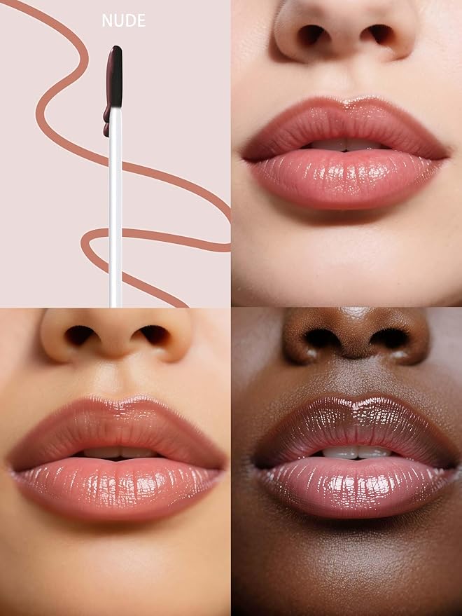 Lip Stain Peel Off Lip Liner Stain with Tweezer, Long Lasting Matte Lip Tint Tattoo, Highly Pigmented Color Lip Makeup, Waterproof Lipstick, Transfer-proof Lipstain for Women, Nude