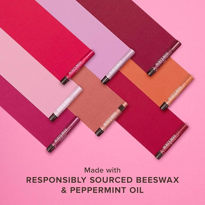 Burt's Bees Lip Balm, Moisturizing Lip Shimmer for Women, for All Day Hydration, with Vitamin E & Coconut Oil, 100% Natural, Apricot, 0.09 Ounce