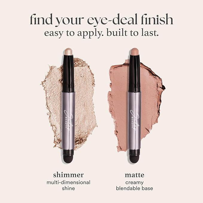 Julep Eyeshadow 101 Cream-to-Powder Waterproof Shadow Stick – Taupe Shimmer – Long-Lasting, Crease-Proof, Soft Grey Shimmer Eyeshadow with Built-in Smudger