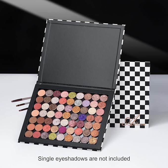 Extra Large Magnetic Palette Checkered Black Empty Makeup Palette for Eyeshadow Lipstick Blush Powder