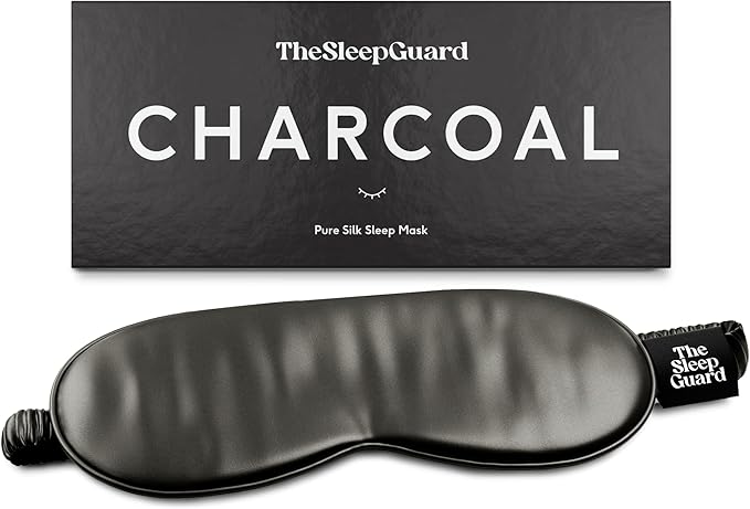 Pure Silk Sleep Mask [100% 6A Mulberry Silk, 22 Momme] Light Blocking Travel Essentials. Eye Masks for Sleeping. Black Oeko-Tex Blindfold. Eye Covers for Men & Women