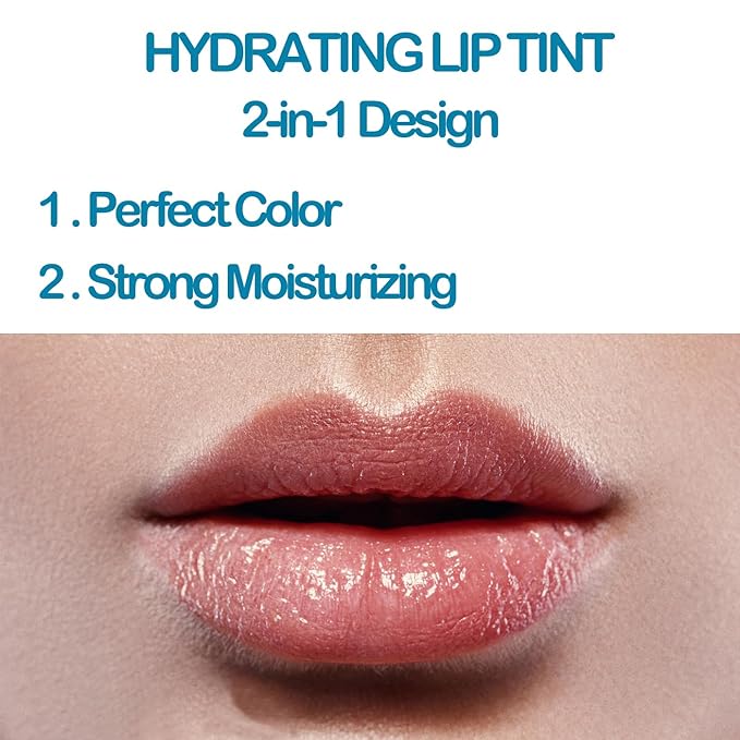 2pcs Thrive Lip Tint Hydrating, Strong Moisturizing Effect Tinted Lip Balm Hydrating, Natural Ingredients Sheer Moisture Lip Tint, Non-Sticky and Long-Lasting Lip Care