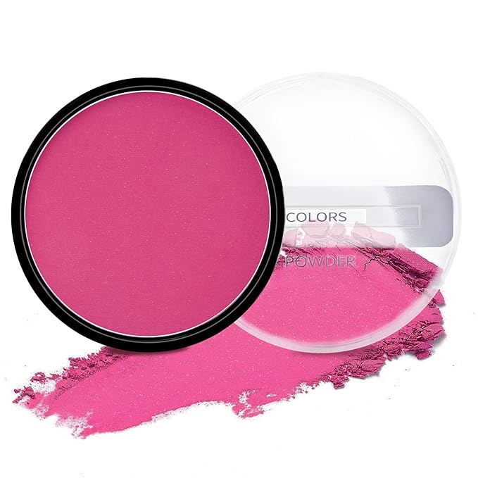Boobeen Powder Blush Matte Blush, Highly Pigmented Beauty Cream Blush Palette for Create A Natural Cheek Flushed Look, Rich Colors (C-06)