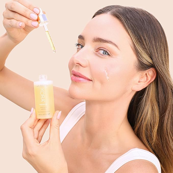 KORA Organics Noni Glow Hydrating Face Oil with Rosehip, Gua Sha Oil, Certified Organic, Cruelty Free, 1.01 fl oz - Beauty Products for Women