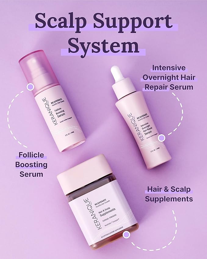Keranique Follicle Booster - Keratin Enriched Hair Follicle Stimulator Spray for Thicker, Fuller Density Restoration