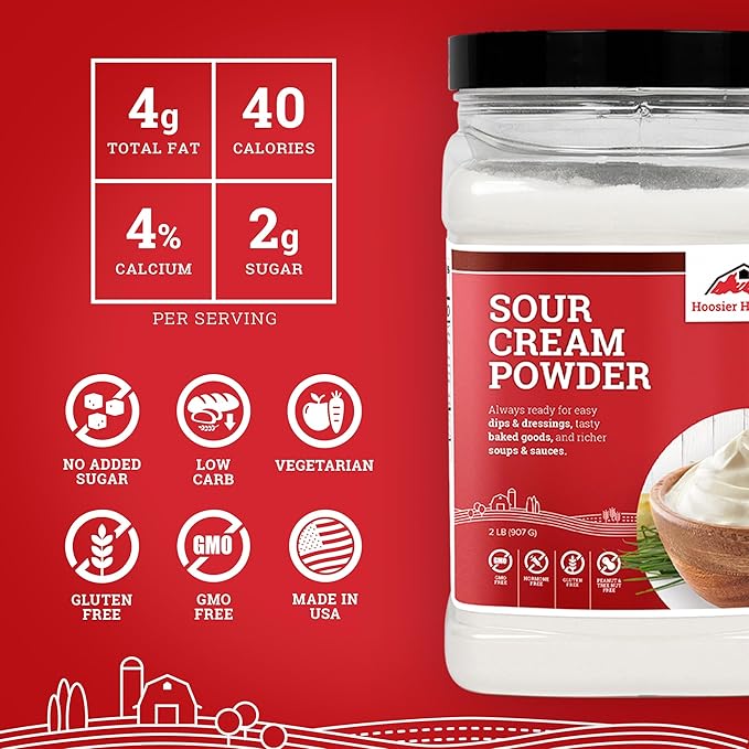 Hoosier Hill Farm Sour Cream Powder, 2LB (Pack of 1)
