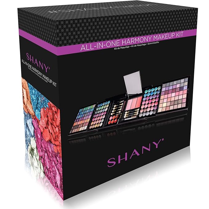 SHANY All In One Harmony Makeup Set - Ultimate Color Combination - Eyeshadows, Blush Powder, Lip-gloss Lipstick, Mini Makeup brushes, Makeup applicators, HOLIDAY GIFT IDEA - New Edition