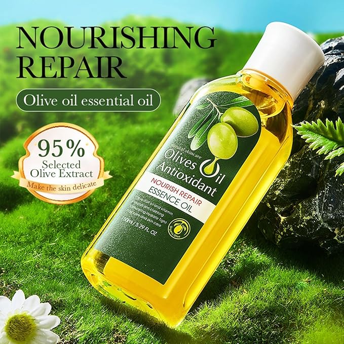 Olive Oil for Skin, 5Pcs Olive Oil Face Skincare Kit, Skin Care Products Set With Olive Oil for Face and Body, Skin Care Routine Kit for Women, Olive Oil Moisturizer, Skin Care for Dry Skin