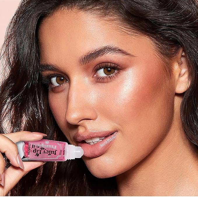 Roll On Plumping Lip Gloss, Spicy Lip Lip Oil, Lifter Gloss, Hydrating, Volumizes&High-Shine Lip Plumping Lip Glass Mirror Lip Glaze Lipstick, Plump& Pout Lip Plumper for Women Girls (#01)
