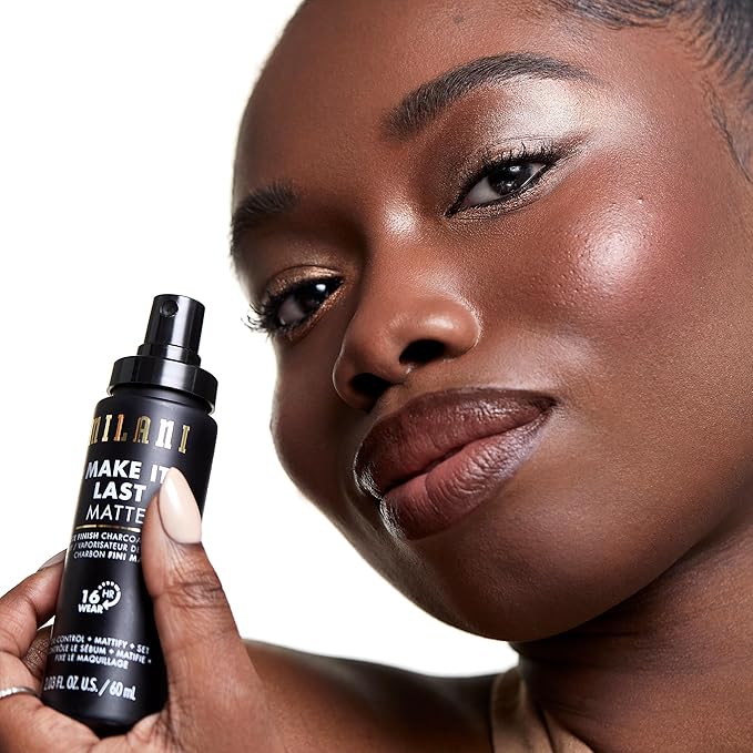 Milani Make it Last Matte - Matte Finish Charcoal Setting Spray- Cruelty-Free Makeup Primer and Setting Spray for Oily Skin - Long Lasting Finishing Spray (2.03 Fl. Oz.)
