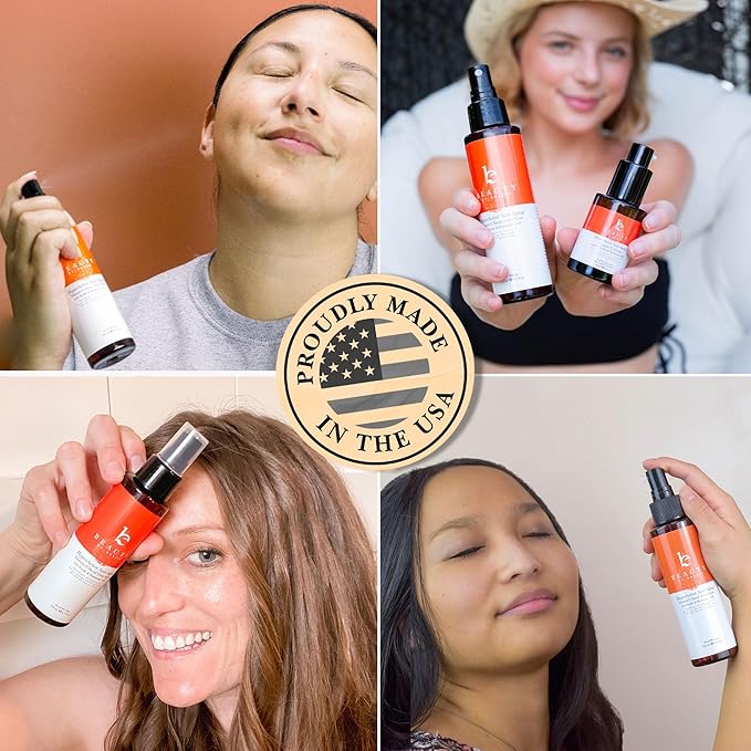 Vitamin C Face Toner - USA Made with Natural & Organic Ingredients, Alcohol-Free Skin Brightening Facial Toner for Sensitive and Aging Skin, Pore Minimizing Face Mist for Women and Men