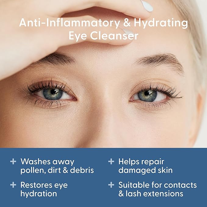 twenty/twenty Easy On The Eyes – 0.02% Hypochlorous Acid Spray to Cleanse Eyelashes – Reduce Eyelid Irritation – Safe for Sensitive Skin – Ophthalmologist Developed–Vegan, Clean Ingredients – 60ml