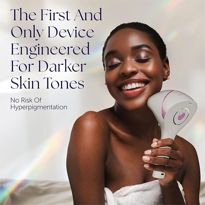 Epilaser At-Home Laser Hair Removal Device for Darker Skin, Safe, Intelligent, Clinical-Strength, Painless and Permanent Hair Removal for Face, Body, Bikini Line (Dark Skin)