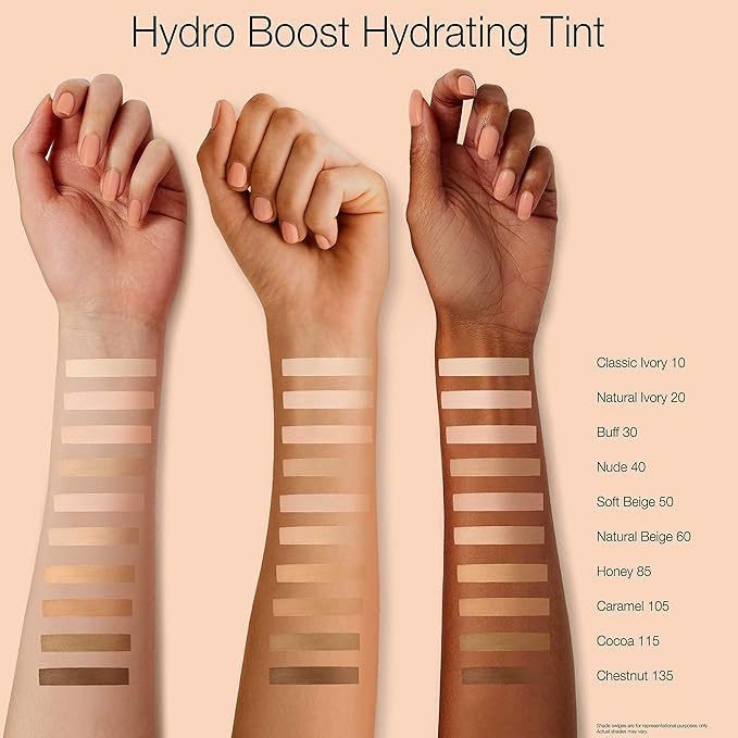 Neutrogena Hydro Boost Hydrating Tint with Hyaluronic Acid, Lightweight Water Gel Formula, Moisturizing, Oil-Free & Non-Comedogenic Liquid Foundation Makeup, 115 Cocoa Color 1.0 fl. oz (Pack of 2)