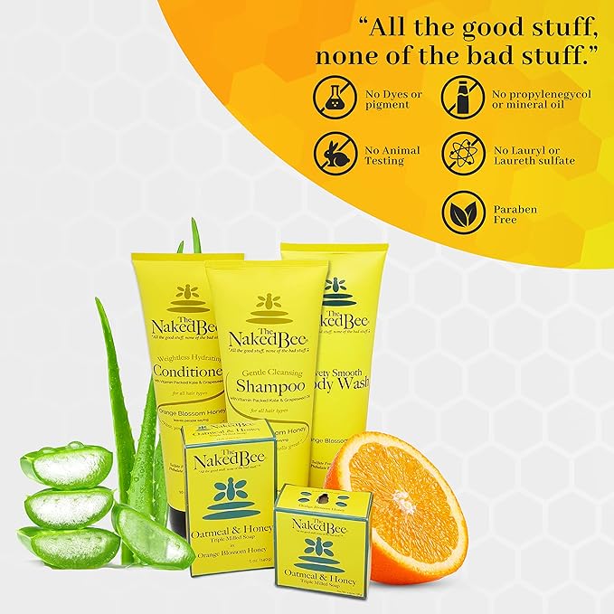 The Naked Bee Lip Balm in Orange Blossom Honey, Grapefruit Blossom Honey, and Pomegranate & Honey, 0.15 oz, 3 Pack