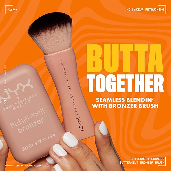 NYX PROFESSIONAL MAKEUP Matte Buttermelt Bronzer, Longwear Face Makeup with Up to 12 Hours of Wear, Vegan Formula - Deserve Butta