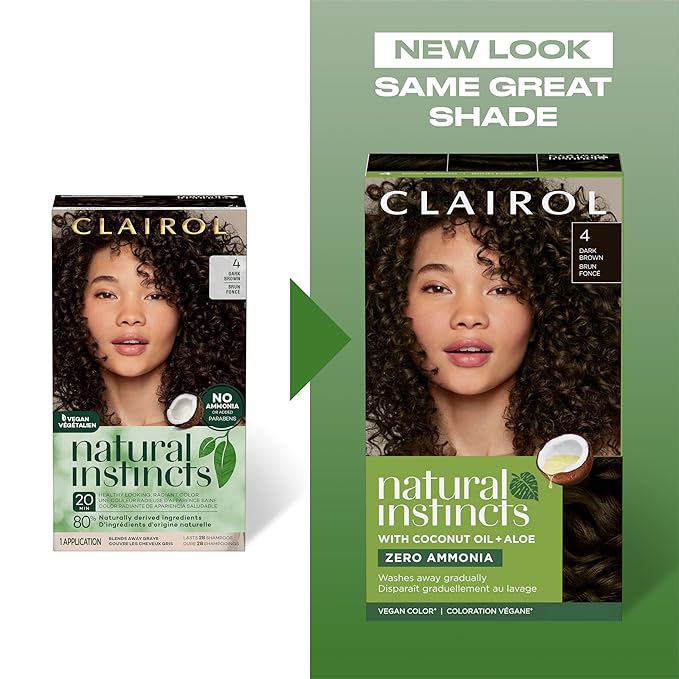 Clairol Natural Instincts Demi-Permanent Hair Dye, 6.5G Lightest Golden Brown Hair Color, Pack of 1