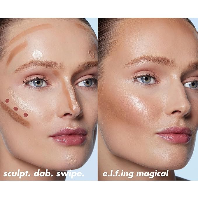 e.l.f. Halo Glow Contour Beauty Wand, Liquid Contour Wand For A Naturally Sculpted Look, Buildable Formula, Vegan & Cruelty-free, Light/Medium