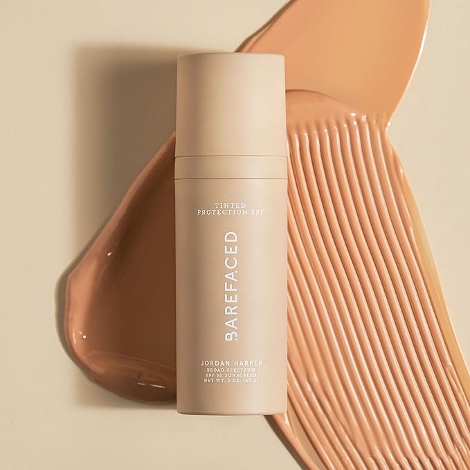 Barefaced Tinted Protection SPF 50+ – Broad-Spectrum Sunscreen with Zinc Oxide, Niacinamide & Hyaluronic Acid – Oil-Free UV Protection, Hydration & Anti-Aging with Universal Tint (60ml)