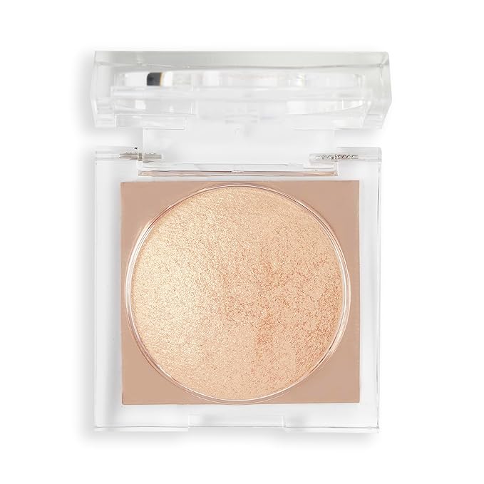 Makeup Revolution Beam Bright Highlighter, All Over Face Glow, Powder To Liquid Formula, 5 Different Shades, Bronze Baddie