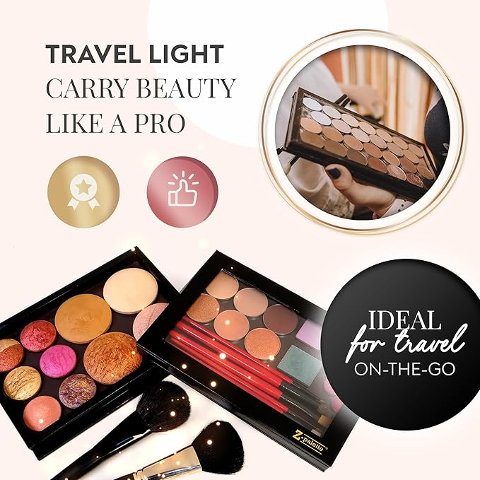 Large Magnetic Makeup Palette, Empty Magnetic Palette, Universal Magnet makeup palette for Eyeshadows, Powders, Customizable Beauty Organizer with Clear Window