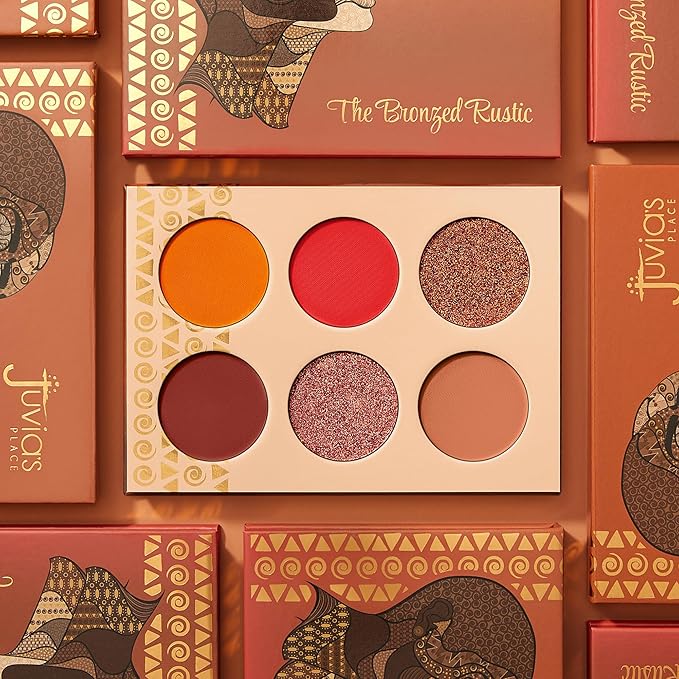 Juvia's Place Palette The Bronzed Rustic - Shades of 6, Professional Eye Makeup, Pigmented Palette, Makeup Palette for Eye Color & Shine