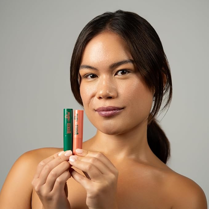 Dr. PawPaw Wicked Enchanting & Glimmer Lip Balm Duo - Moisturizing, Tinted Lip Balm for Women - Vegan, Nourishing, Hydrating - 2 pc