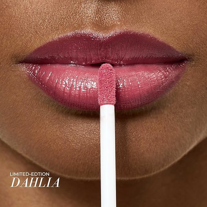 FITGLOW Beauty Lip Colour Serum | Hydrating Lip Gloss | Plumping Anti-Aging Lip Treatment | Natural Shine with Pomegranate Sterols & Collagen | Buildable Color for Dry Chapped Lips | Dahlia - 10g