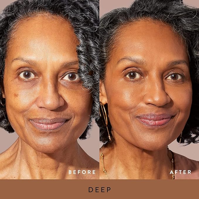 LAURA GELLER NEW YORK Baked Double Take Powder Foundation - Deep - Buildable Medium to Full Coverage - Matte Finish