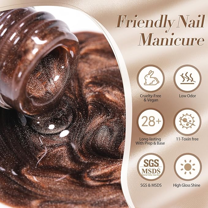 Born Pretty Cat Magnetic Eye Gel Nail Polish, Fall Winter Retro Cat Magnetic Gel, Pink Brown Blue Gray Green Magnetic Soak Off Nail Art Salon Manicure Home Gift 7ML 6PCS