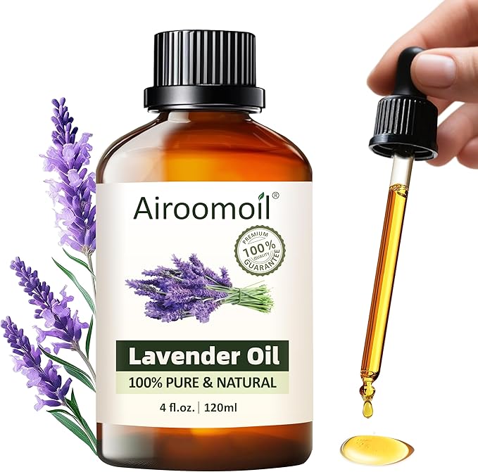 Premium Lavender Essential Oil for Relaxation DIY Diffusers Candles Nails Soaps Shampoo Scented Oil 4 Fl Oz