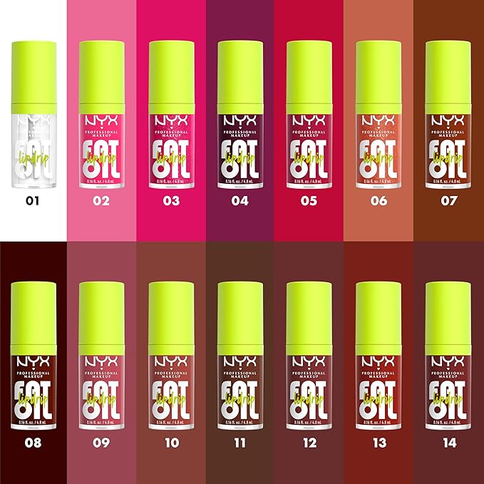 NYX PROFESSIONAL MAKEUP Fat Oil Lip Drip, Moisturizing Lip Oil Gloss, Vegan Tinted Formula, Up to 12 HR Hydration - Follow Back (Shimmering Warm Nude)