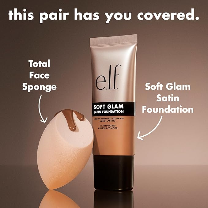 e.l.f. Soft Glam Foundation, Medium Coverage, Long-Lasting & Buildable Foundation For A Smooth, Satin Finish, Vegan & Cruelty-Free, 64 Rich Neutral