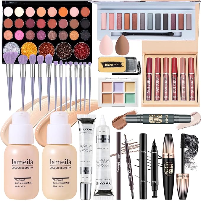 Makeup Set, Makeup Kit, Makeup Present Set For Women Girls Teens, Full Face Makeup Set For Women Girls Teens, Multipurpose Makeup Sets, Beginners and Professionals Alike