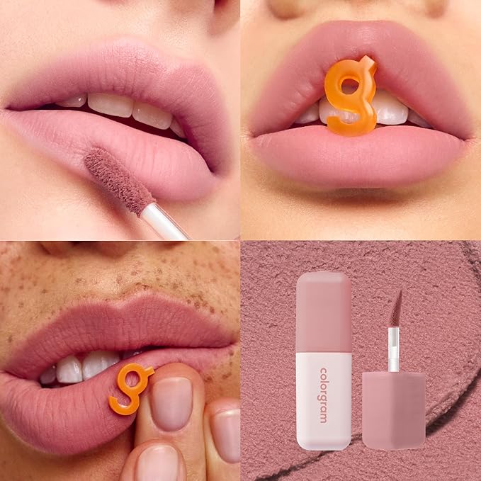 COLORGRAM NUDE BLUR TINT 02 CHARMING PINK | Soft Velvet Matte Lip Stain & Cheek Tint | Lightweight Blurring Tint for a Smooth & Airbrushed Finish | 24H Hydration, Long-Lasting & Non-Sticky Formula