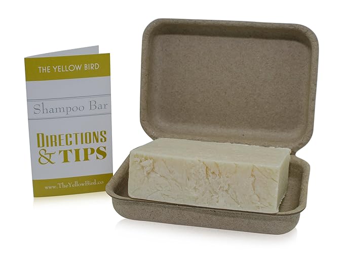 The Yellow Bird Solid Bar Shampoo Soap. Grapefruit, Rosemary, and Lavender. Mild Natural and Organic Ingredients. Sulfate Free. Gentle Scalp + Hair Care