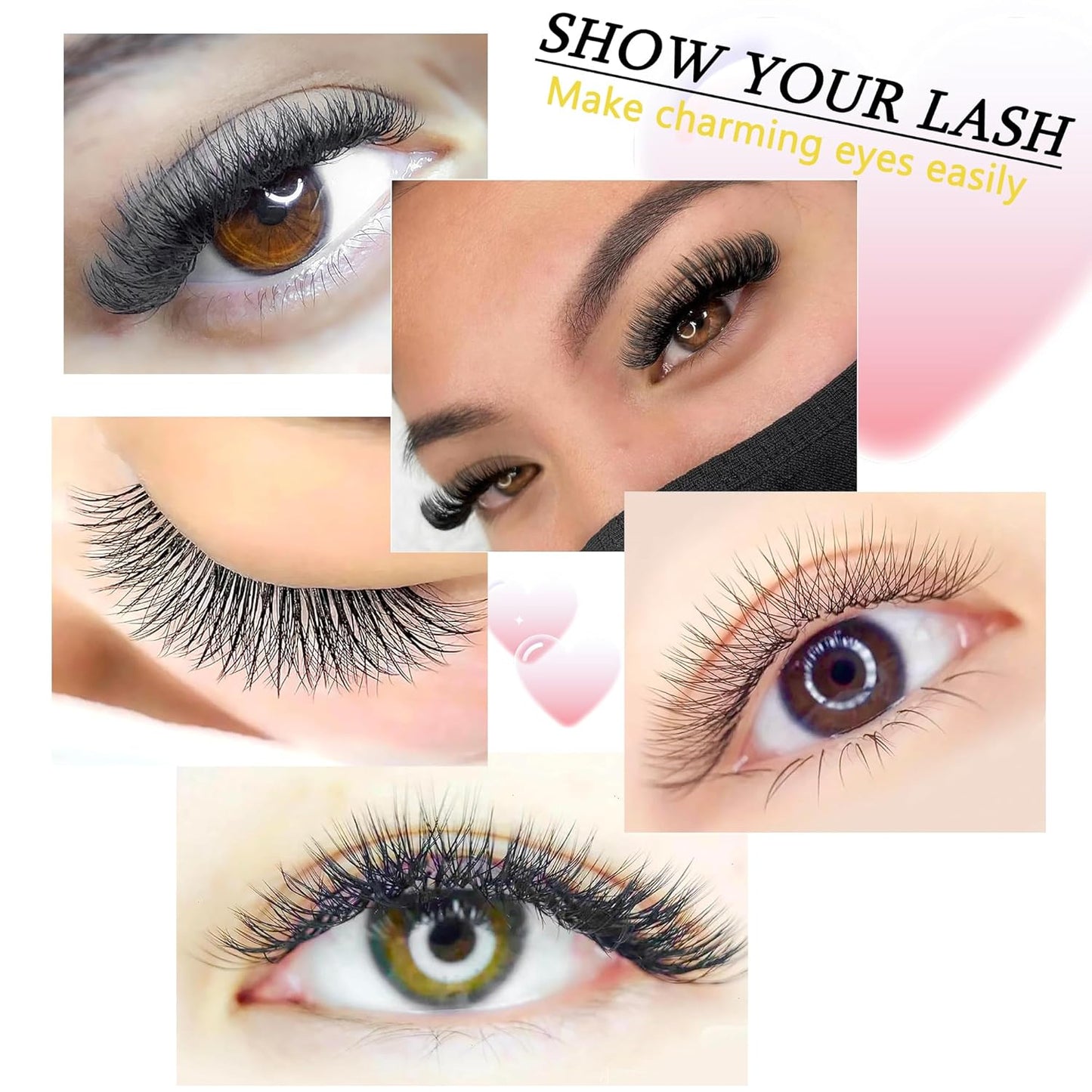 YY Lash Extensions Supplies Y Eyelash Extensions 0.05mm Thickness D Curl 15mm Premade Fans 4D Russian Volume Matte Black 12 Rows Crisscross Eye Lashes(YY-0.05-D,15mm)