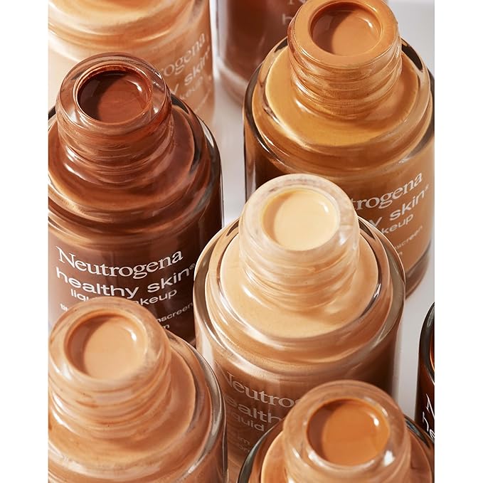 Neutrogena Healthy Skin Liquid Makeup Foundation with Broad Spectrum SPF 20 Sunscreen, Medium Coverage Foundation with Nourishing Pro-Vitamin B5, Buff 30, 1 fl. oz