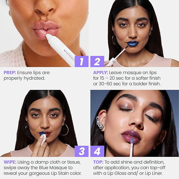 Wonderskin Wonder Blading All Day Lip Stain Peel Off Masque - Long Lasting, Waterproof and Transfer Proof Nude Lip Tint, Matte Finish Peel Off Makeup (Bella Masque)