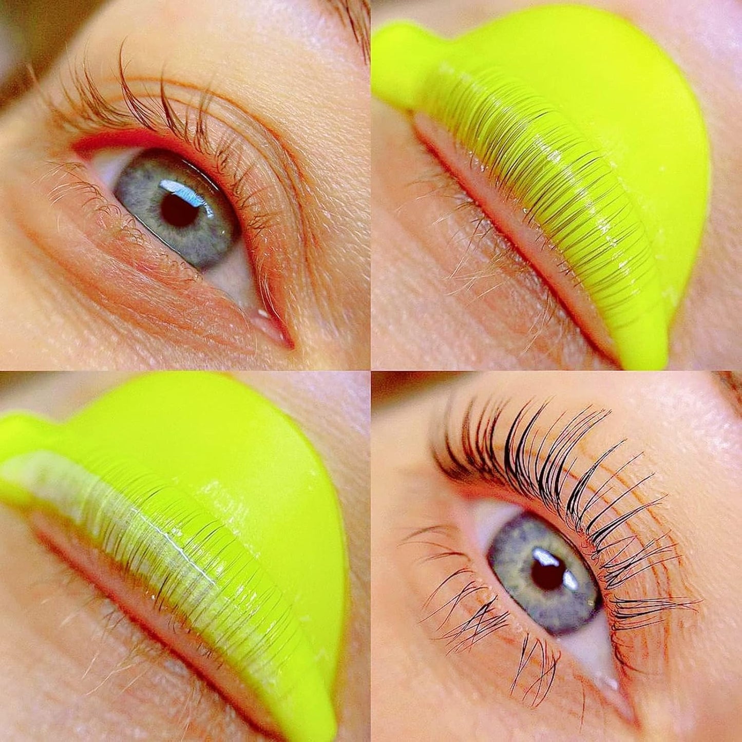 Eyelash Perm Pads Lash Lift Rods Eyelash Perm Silicone Pads 5 Sizes Reusable Soft Lash Lift Pads Shield for Different Length Eyelashes Perfect Lifting (Lemon Yellow)