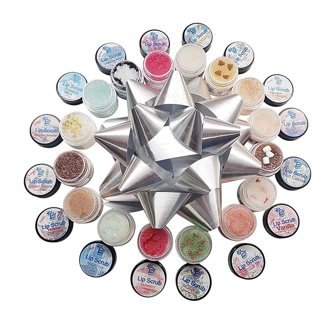 Diva Stuff Ultra Hydrating Lip Scrub for Soft Lips, Gentle Exfoliation, Moisturizer & Conditioner, ¼ oz - Made in the USA (Holiday Sweet Treats)
