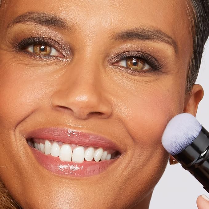 LAURA GELLER NEW YORK Laura's Must-Haves Kit 3pc: Baked Balance-n-Brighten Powder Foundation, Tan + Spackle Skin Perfecting Makeup Primer, Hydrate + Airbrush Round Kabuki Brush