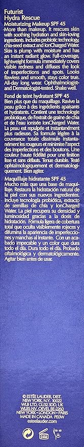 Estée Lauder Futurist Hydra Rescue Moisturizing Foundation SPF 45, 12 Hour Glow, 1.2 oz., 5W1 Bronze