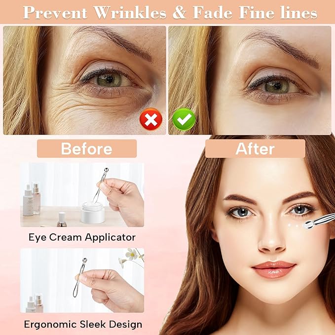 Under Eye Patches -2 Pairs Reusable Silicone Eye Patches to Boost Hydration, For Dark Circles, Plump Fine Lines & Wrinkles, with Tin Case